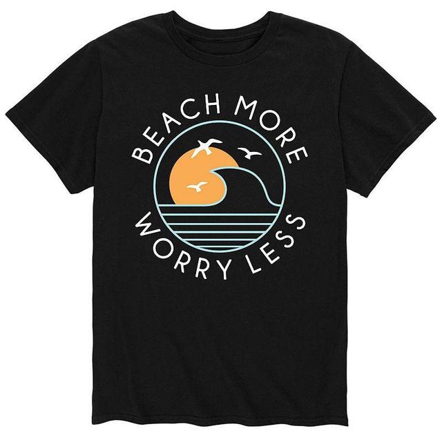 Mens Beach More Worry Less Tee Product Image