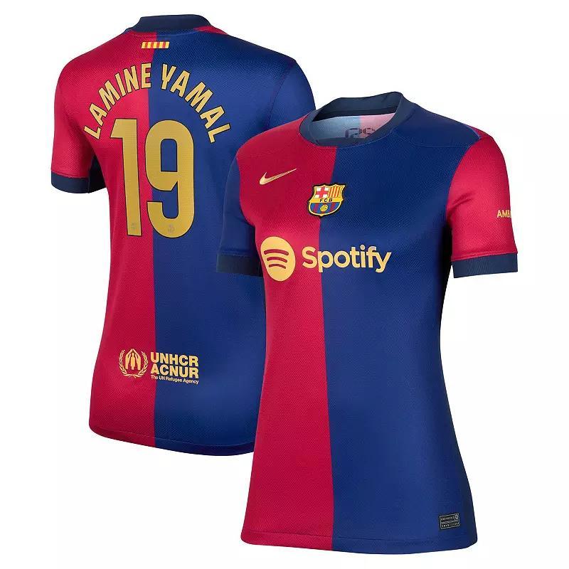 Womens Nike Lamine Yamal Royal Barcelona 2024/25 Home Replica Player Jersey Product Image