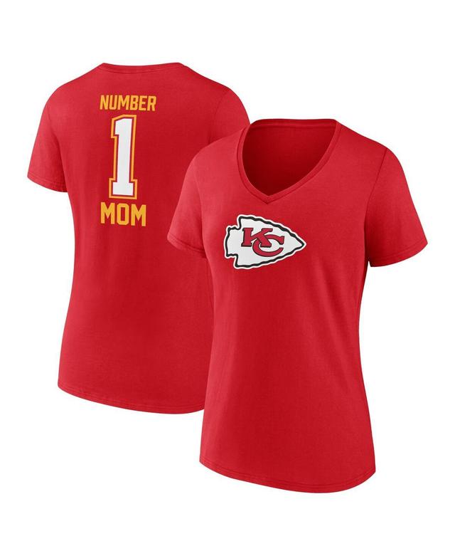 Womens Fanatics Red Kansas City Chiefs Mothers Day V-Neck T-shirt Product Image