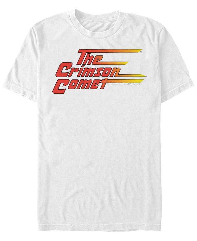 Mens Flash Crimson Comet Vintage Logo Tee White Product Image