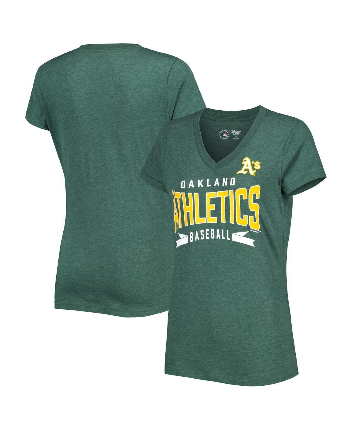 Womens G-iii 4Her by Carl Banks Green Oakland Athletics Dream Team V-Neck T-shirt product image