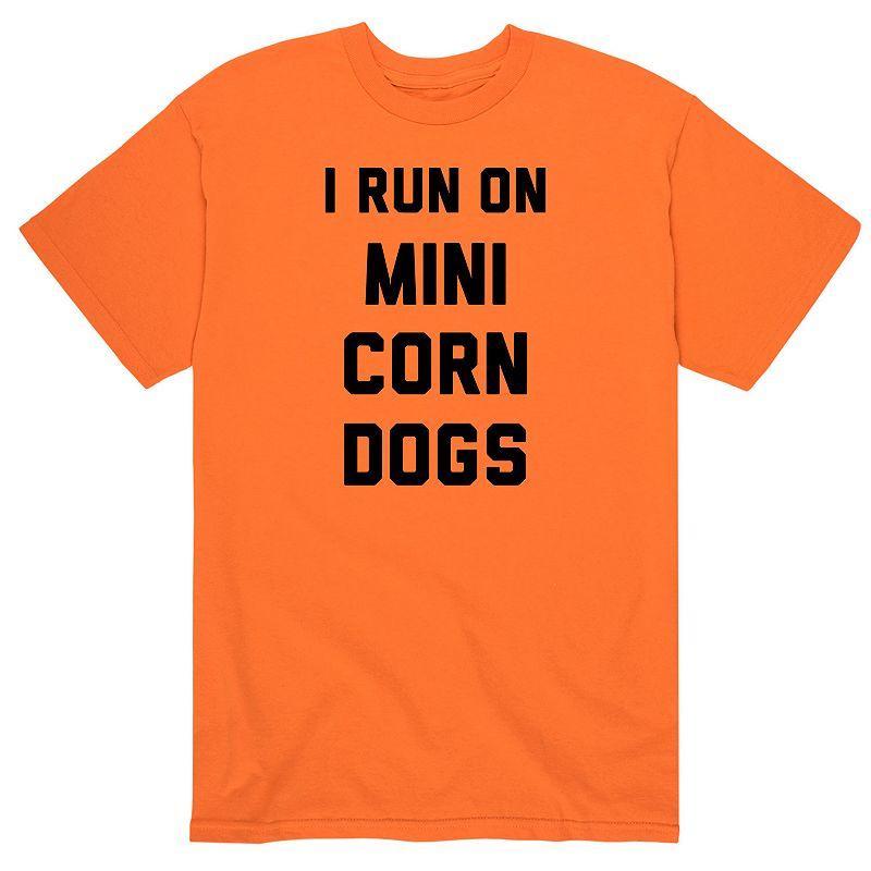 Mens Run On Mini Corn Dogs Tee Orange Product Image