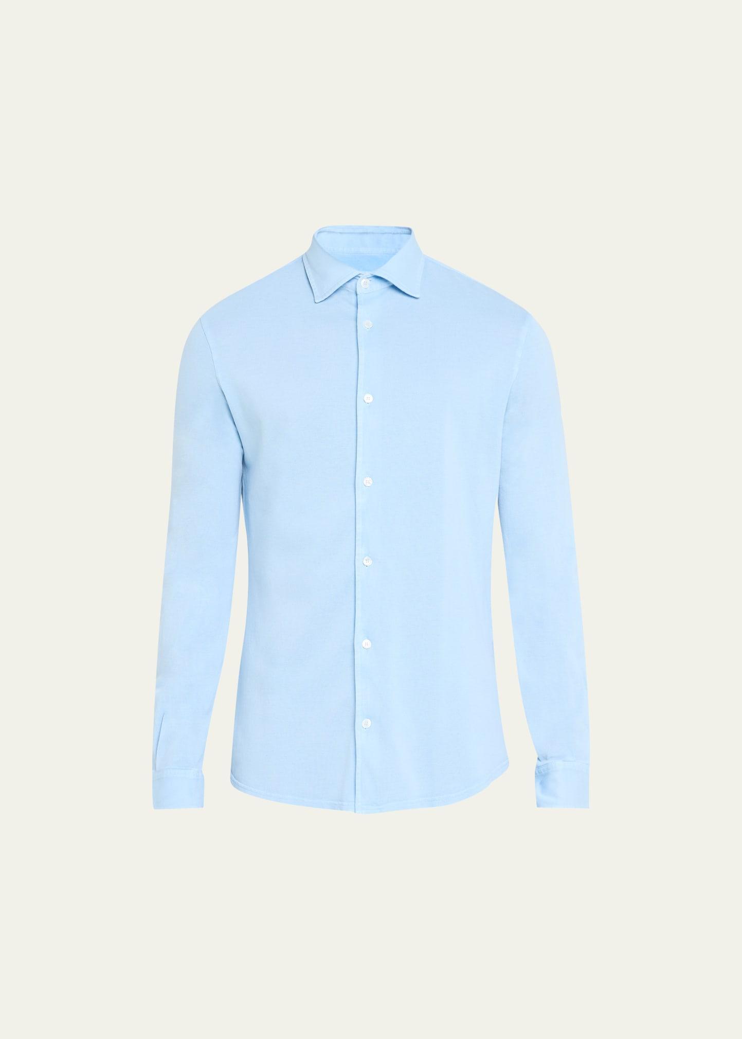 Mens Frosted Pique Casual Button-Down Shirt Product Image