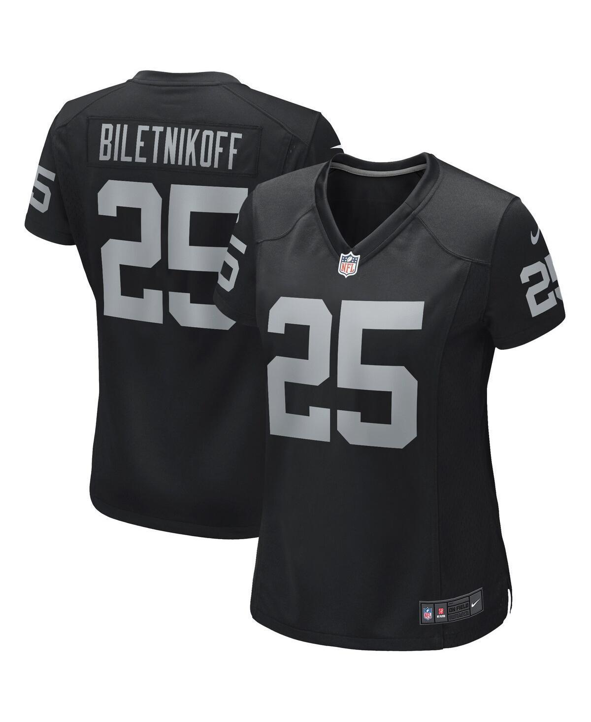 Womens Nike Fred Biletnikoff Black Las Vegas Raiders Game Retired Player Jersey - Black Product Image