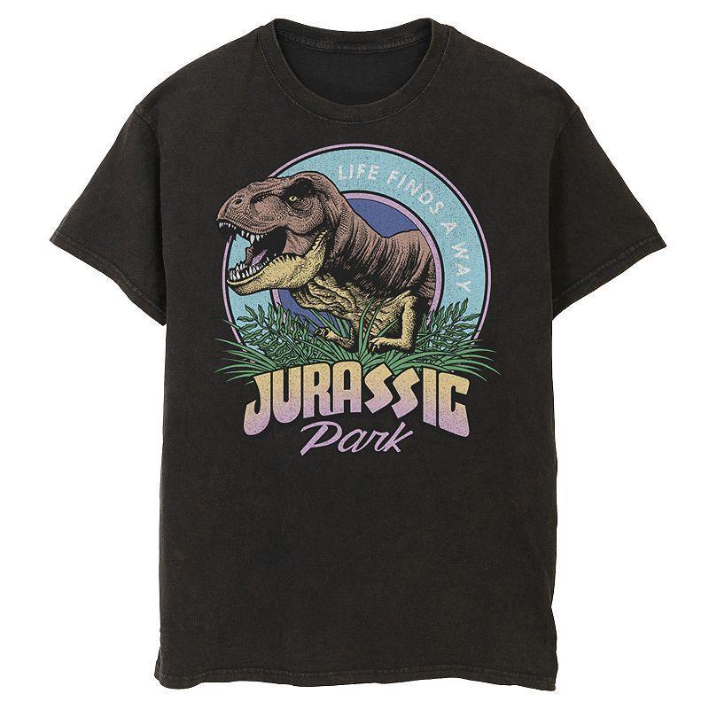 Mens Jurassic Park Life Finds A Way Vibrant Graphic Tee Product Image