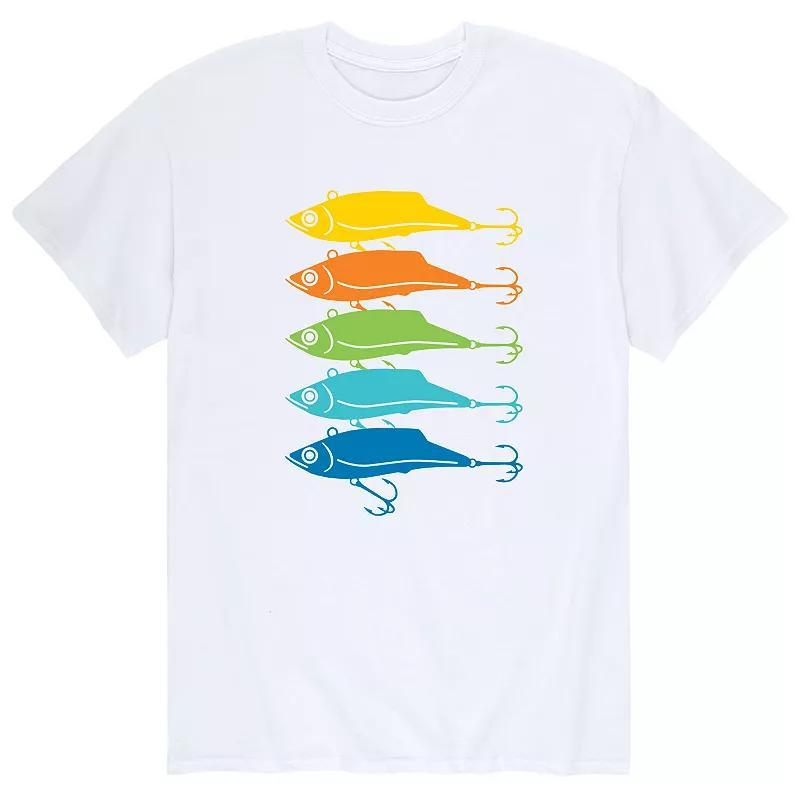 Mens Rainbow Fishing Lures Tee Product Image