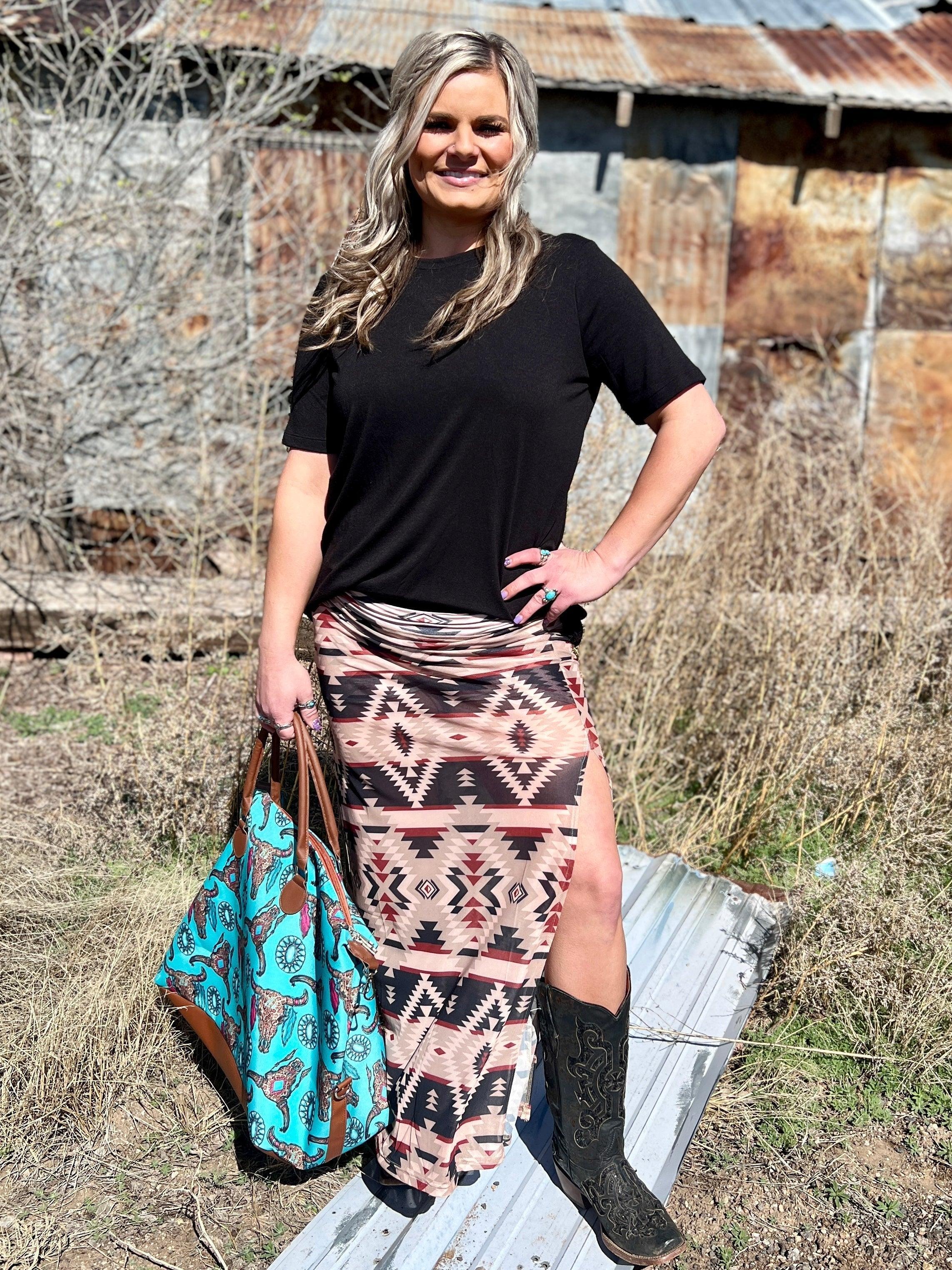 PLUS Santa Fe Slit Skirt Product Image