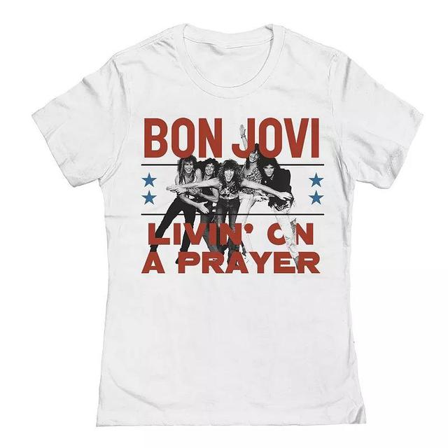 Juniors / Womens Bon Jovi Livin Graphic Tee, Girls Product Image