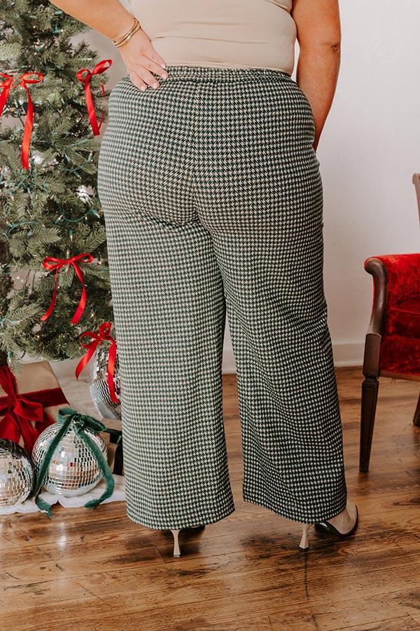 The Mila High Waist Houndstooth Pants Curves Product Image