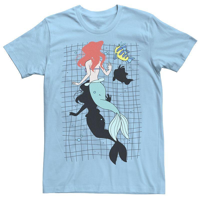 Mens Disney The Little Mermaid Ariel And Flounder Swimming Portrait Tee Product Image