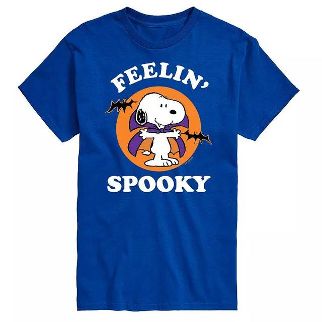 Big & Tall Peanuts Feelin Spooky Tee, Mens Med Blue Product Image