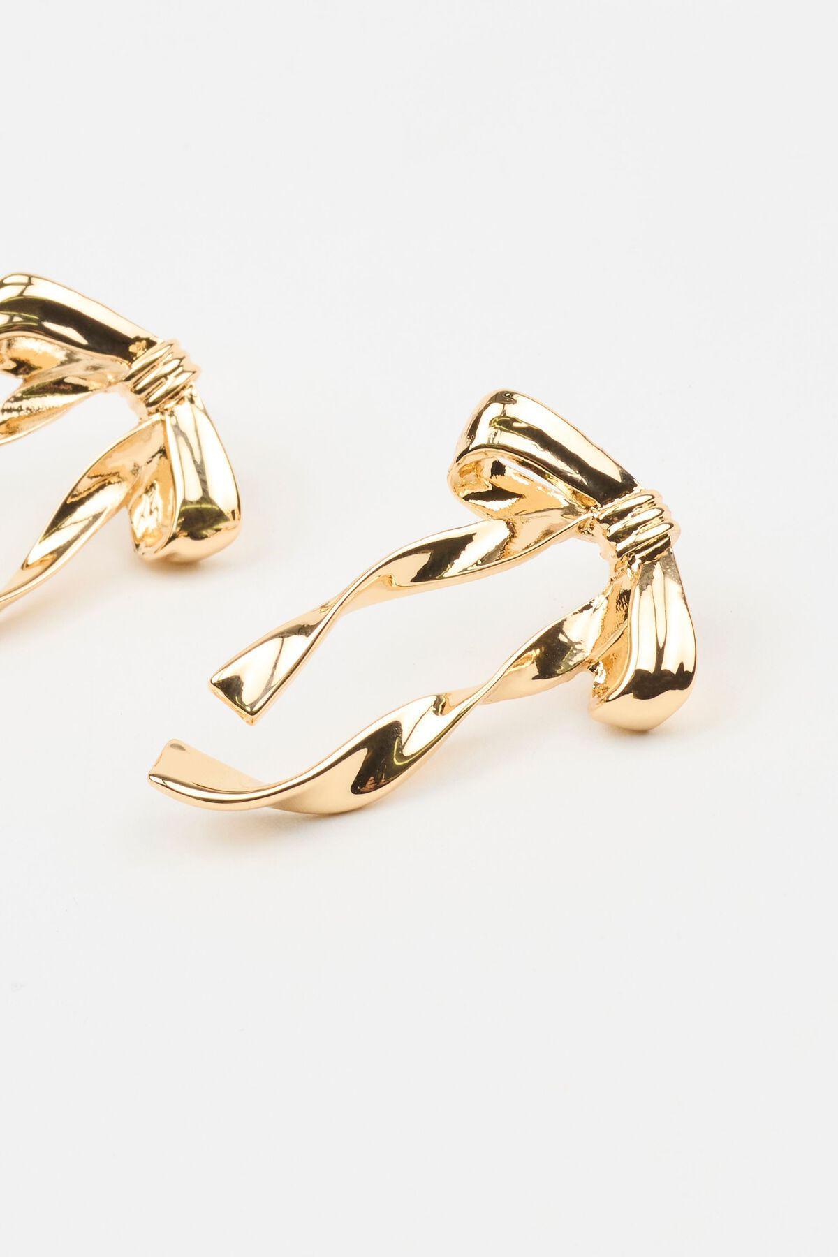 Metal Bow Earrings Product Image