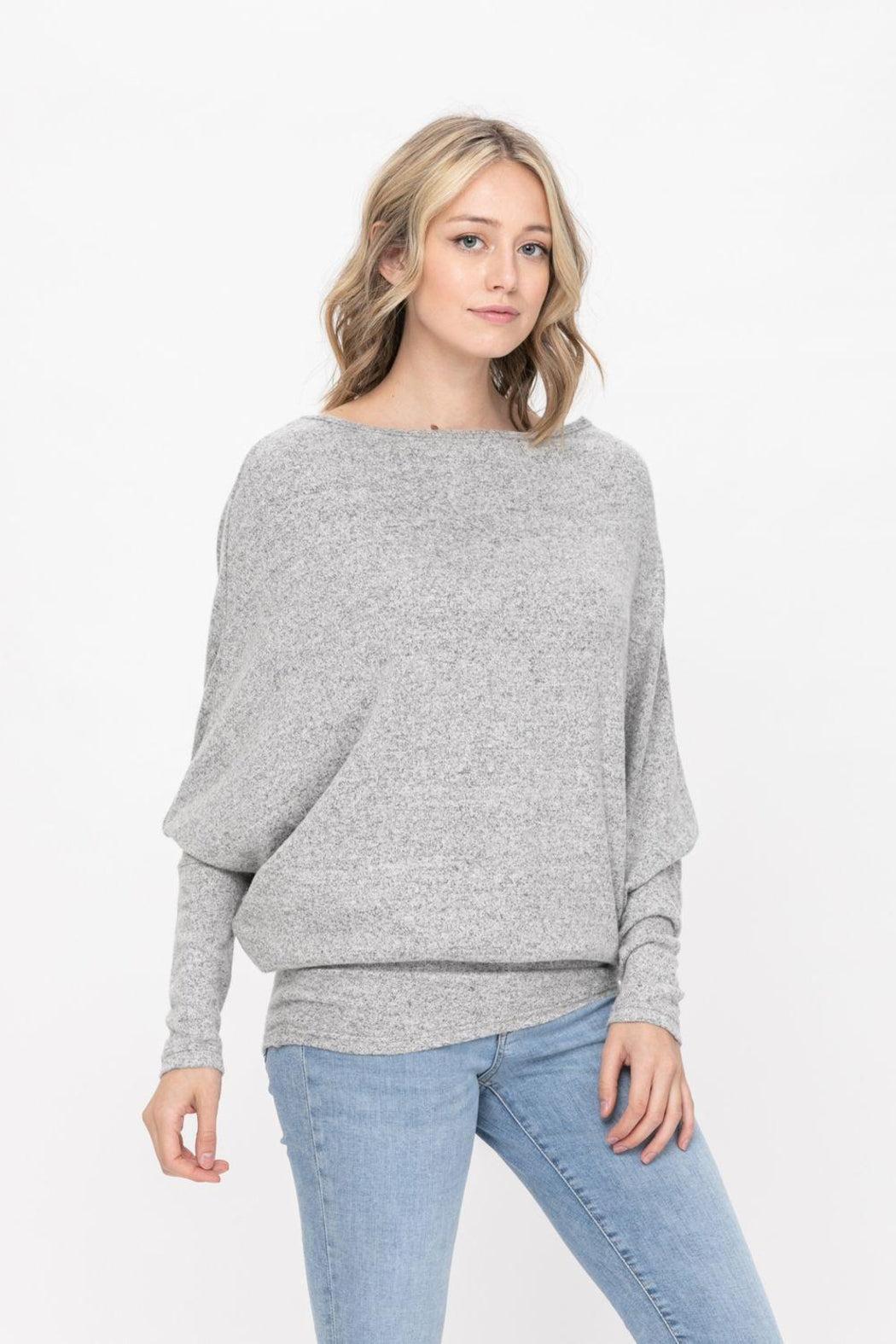 Casual Pullover Dolman Batwing Sweater Product Image