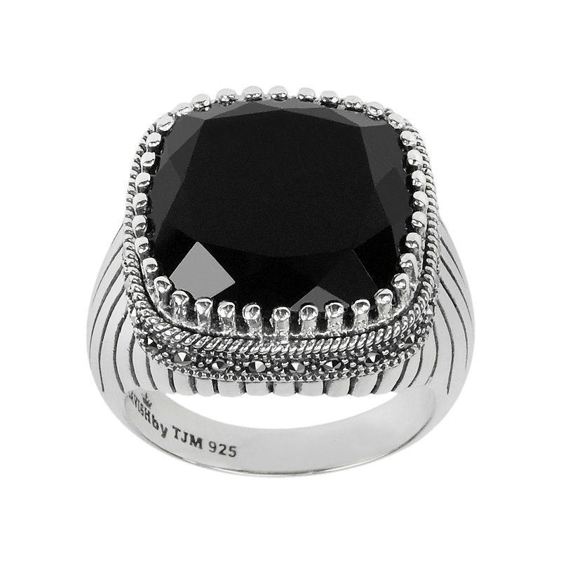 Lavish by TJM Sterling Silver Onyx Ring, Womens Black Product Image