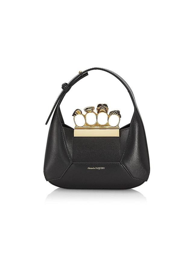 Alexander McQueen Mini Jeweled Leather Hobo Product Image