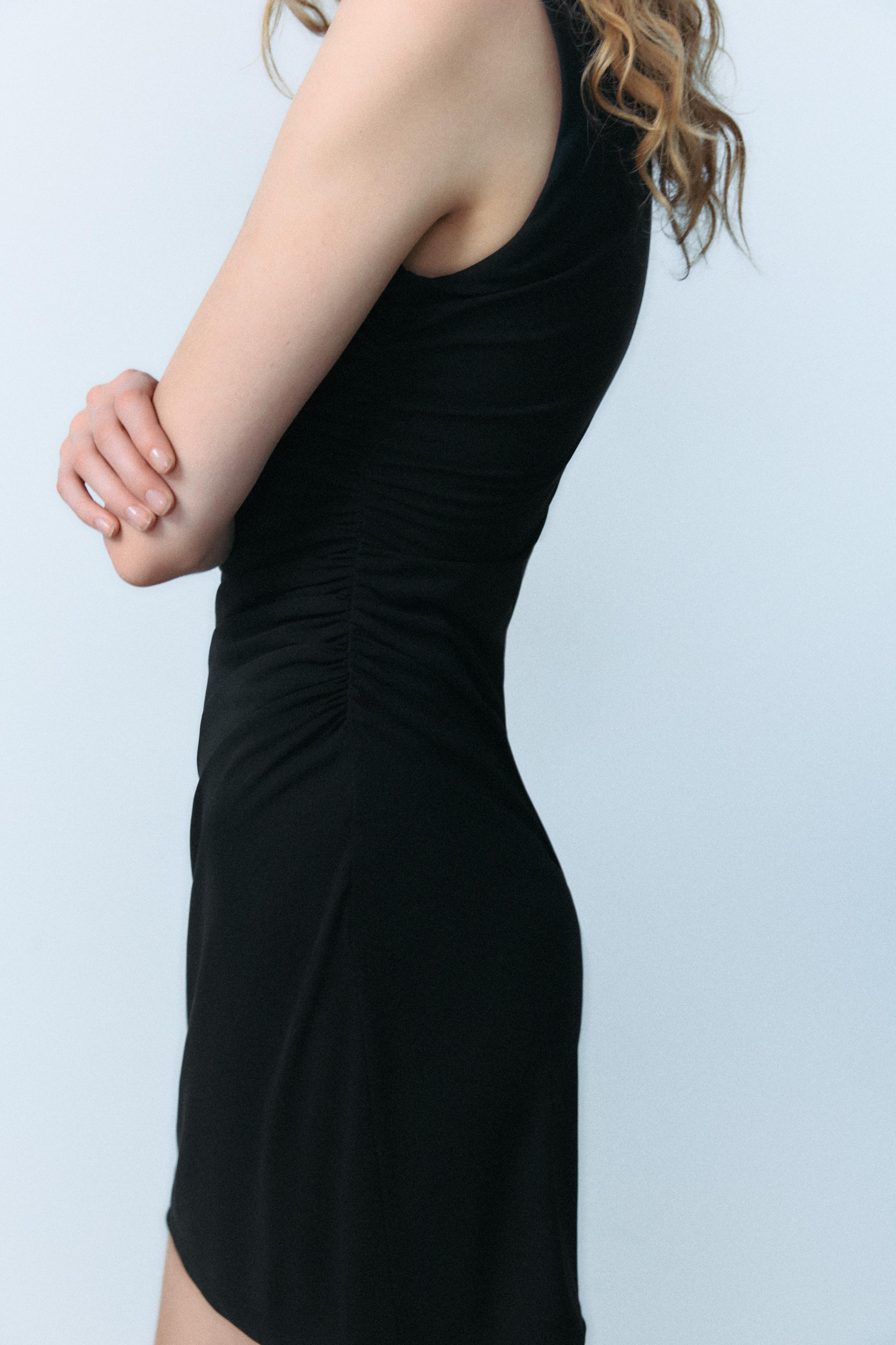 SHORT DRESS WITH RUCHING Product Image