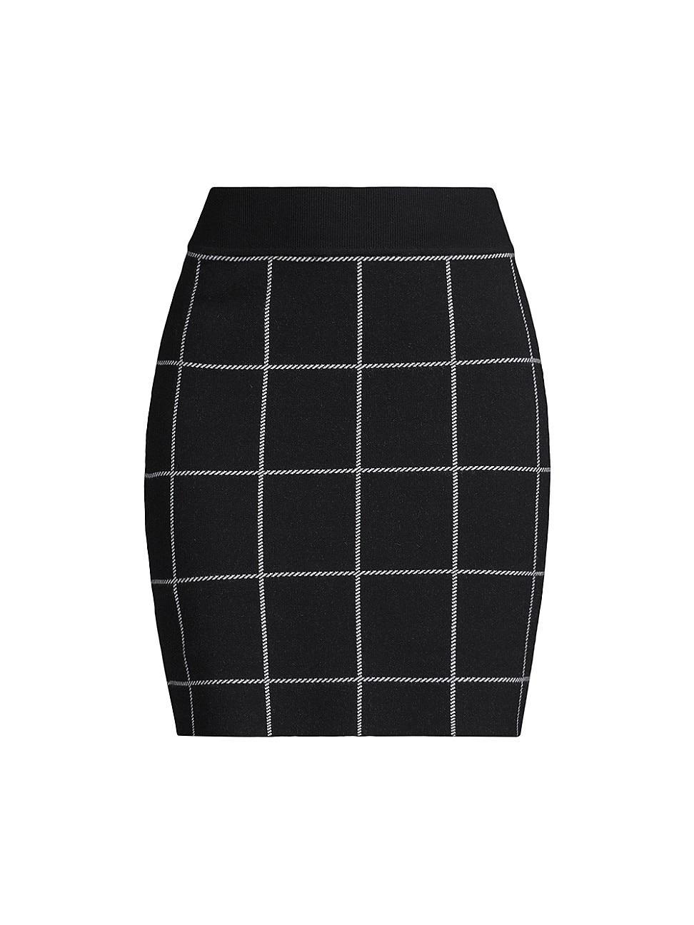 Womens Sinclair Windowpane Miniskirt Product Image