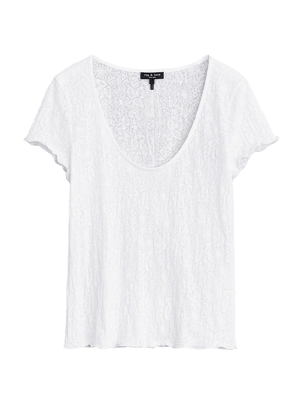 rag & bone Gemma Floral Jacquard Cotton Blend Top Product Image