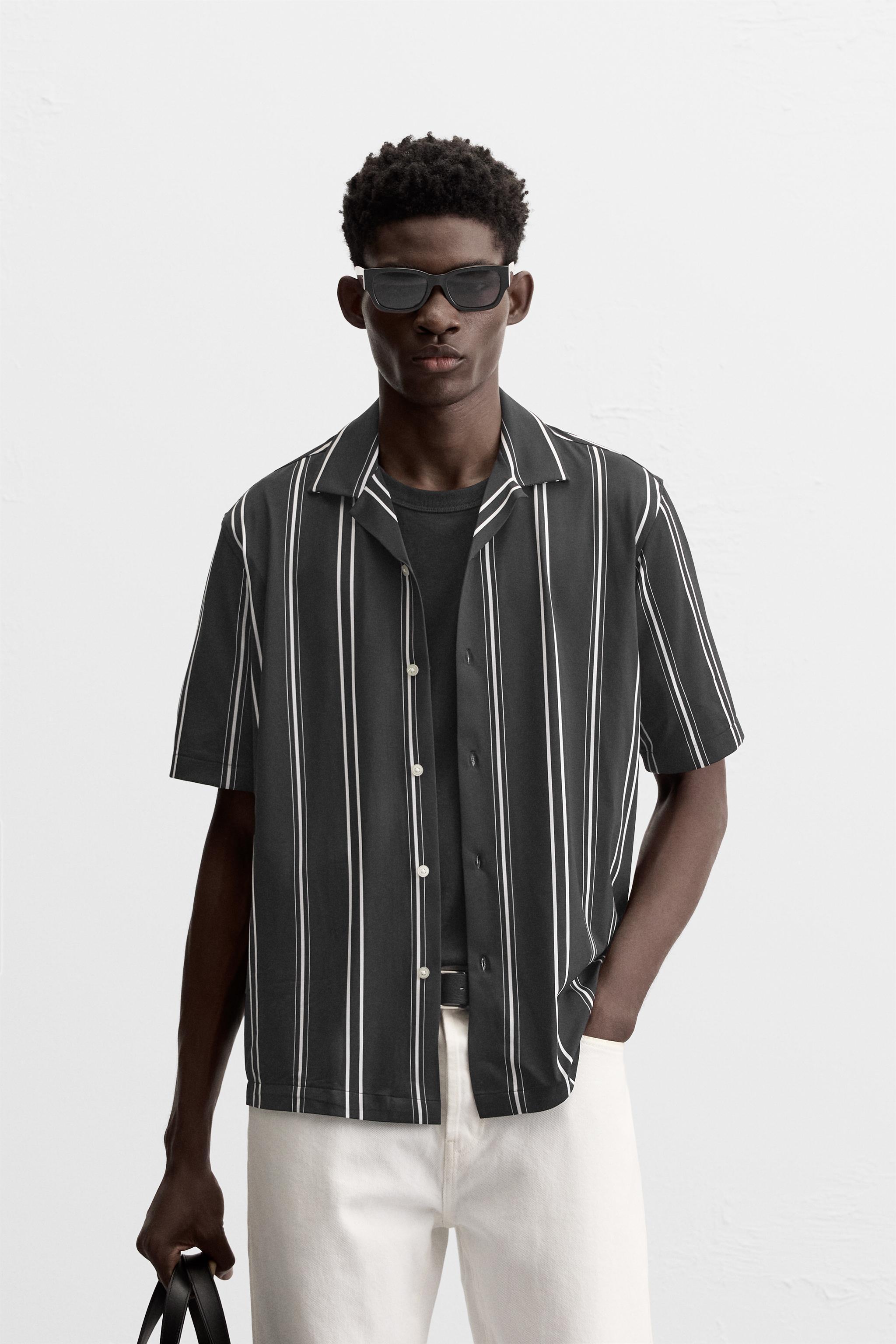 STRIPED STRETCH SHIRT Product Image