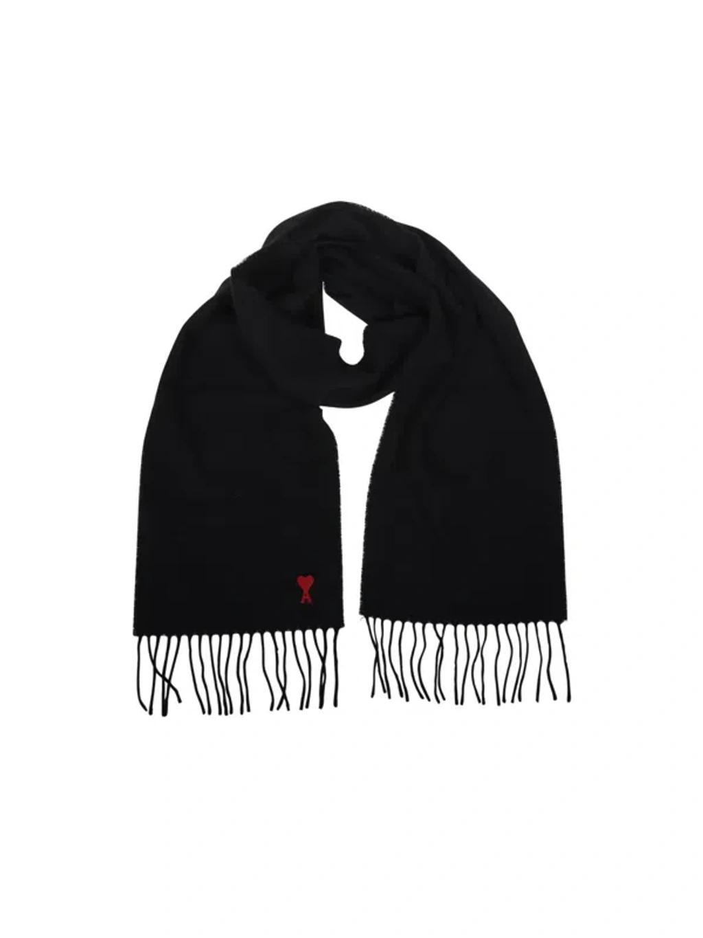 Ami Ami De Coeur Knitted Scarf In Black Product Image