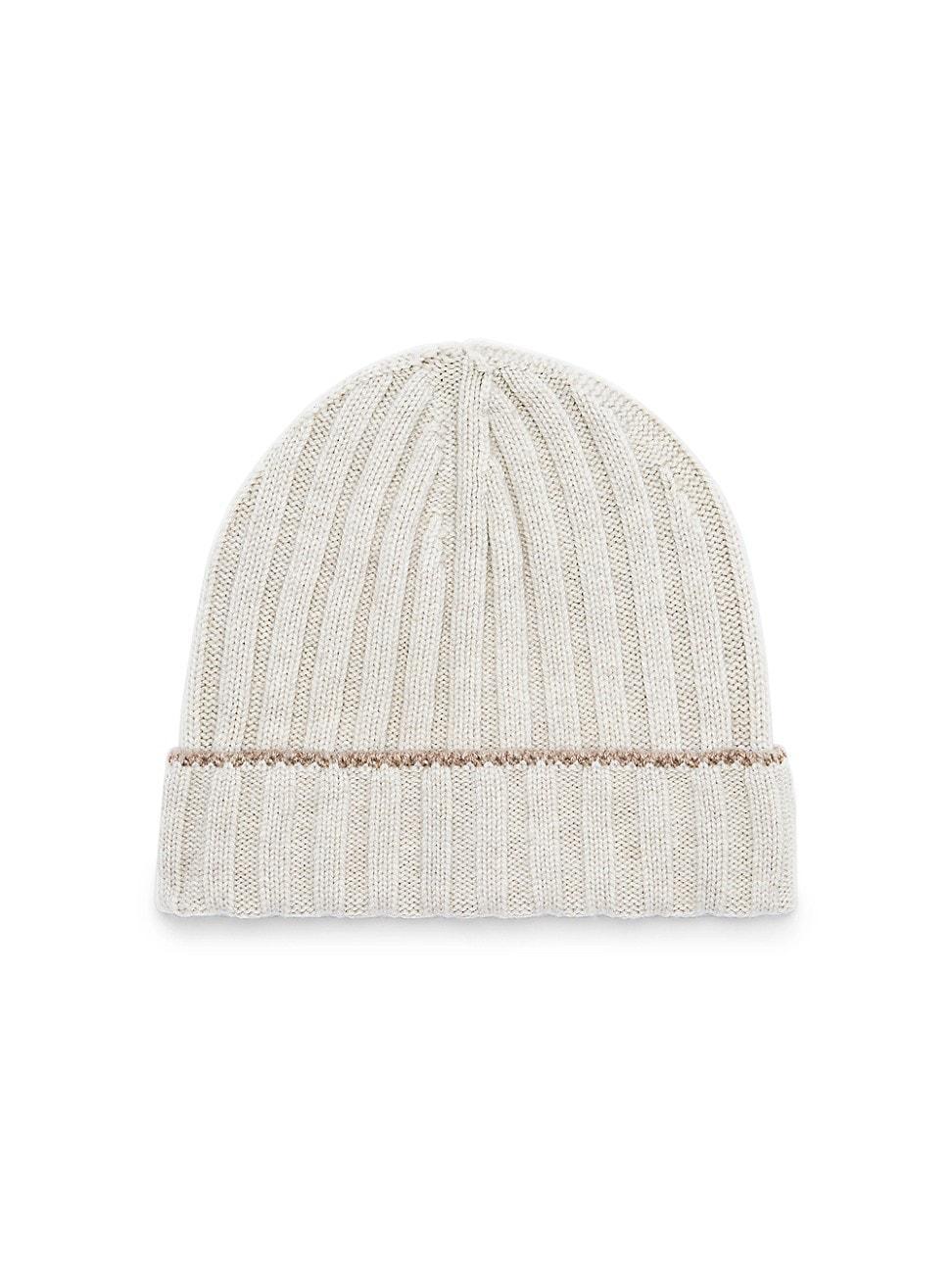 Mens Cashmere Rib Knit Beanie Product Image