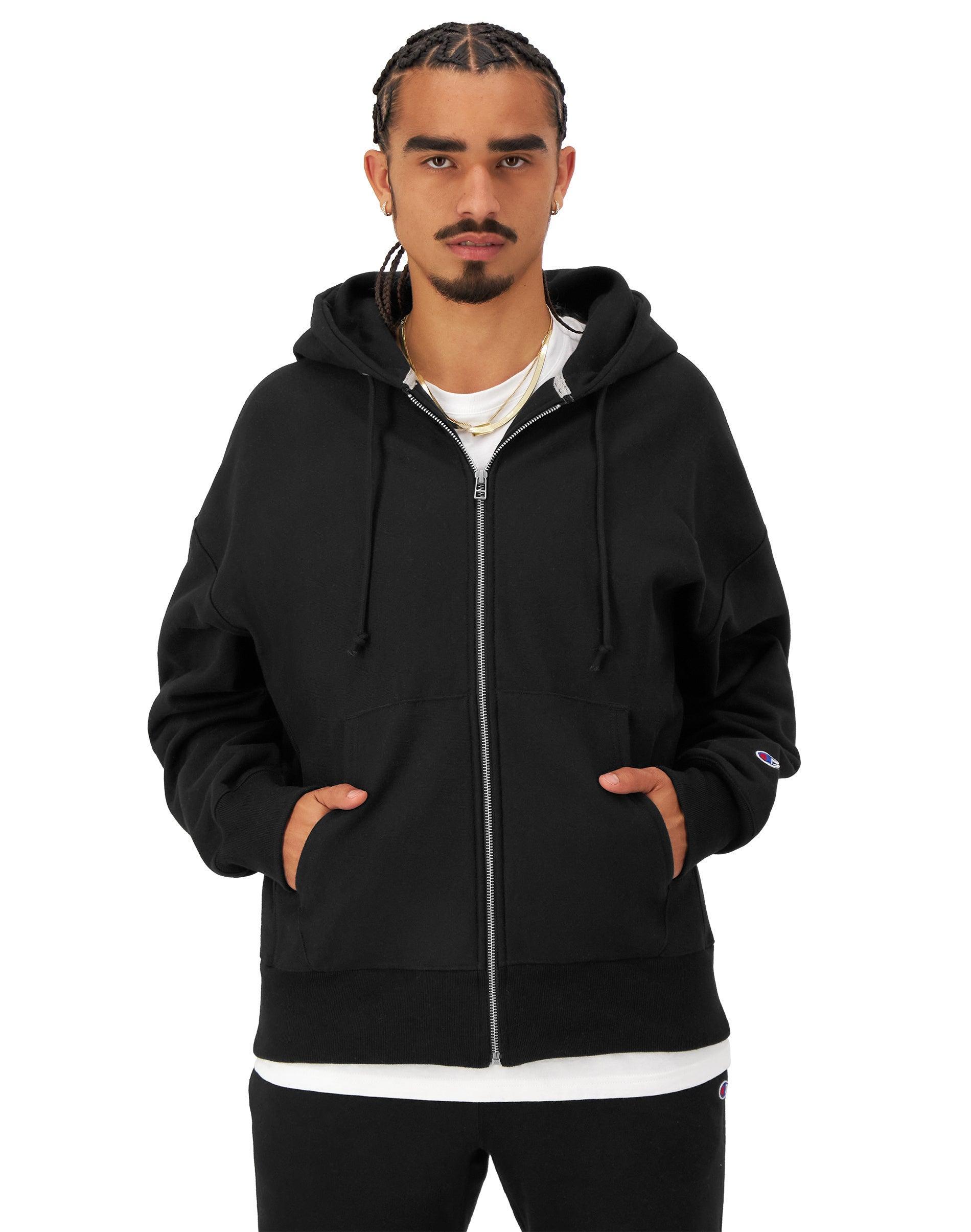 Mens Champion Reverse Weave Arena Full-Zip Hoodie Black XL Product Image