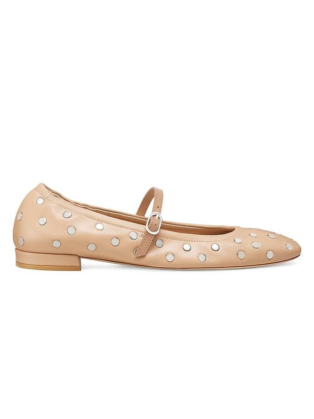 Stuart Weitzman Womens Claris Studded Ballet Flats Product Image