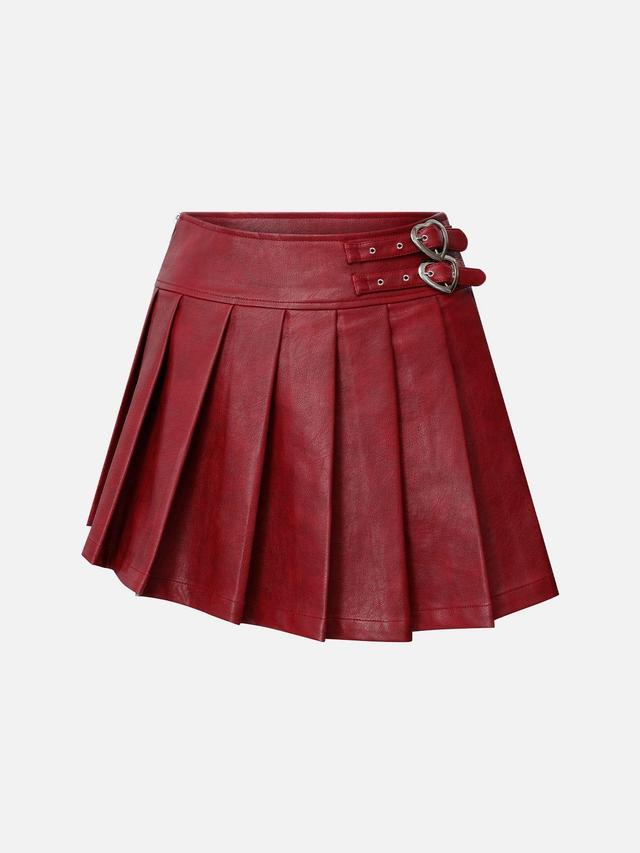 Aelfric Eden Slant Faux Leather Skirt Female Product Image