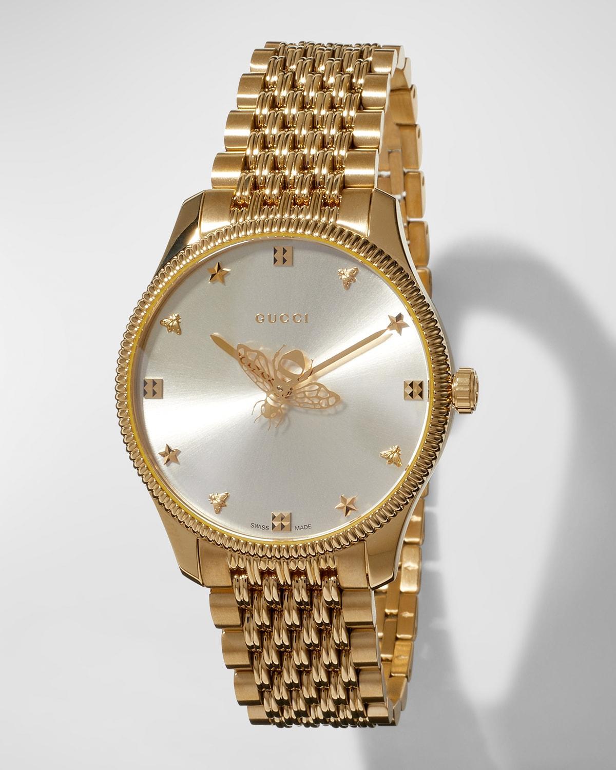 Gucci G-Timeless Gold Pvd Stainless Steel Bracelet Watch 36mm Product Image