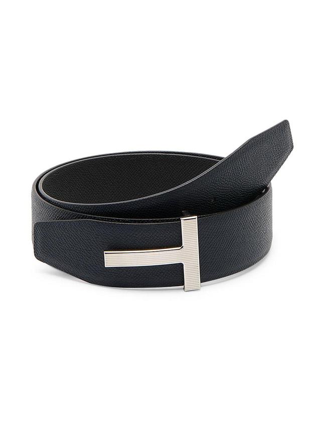 Mens Leather Logo Belt Product Image