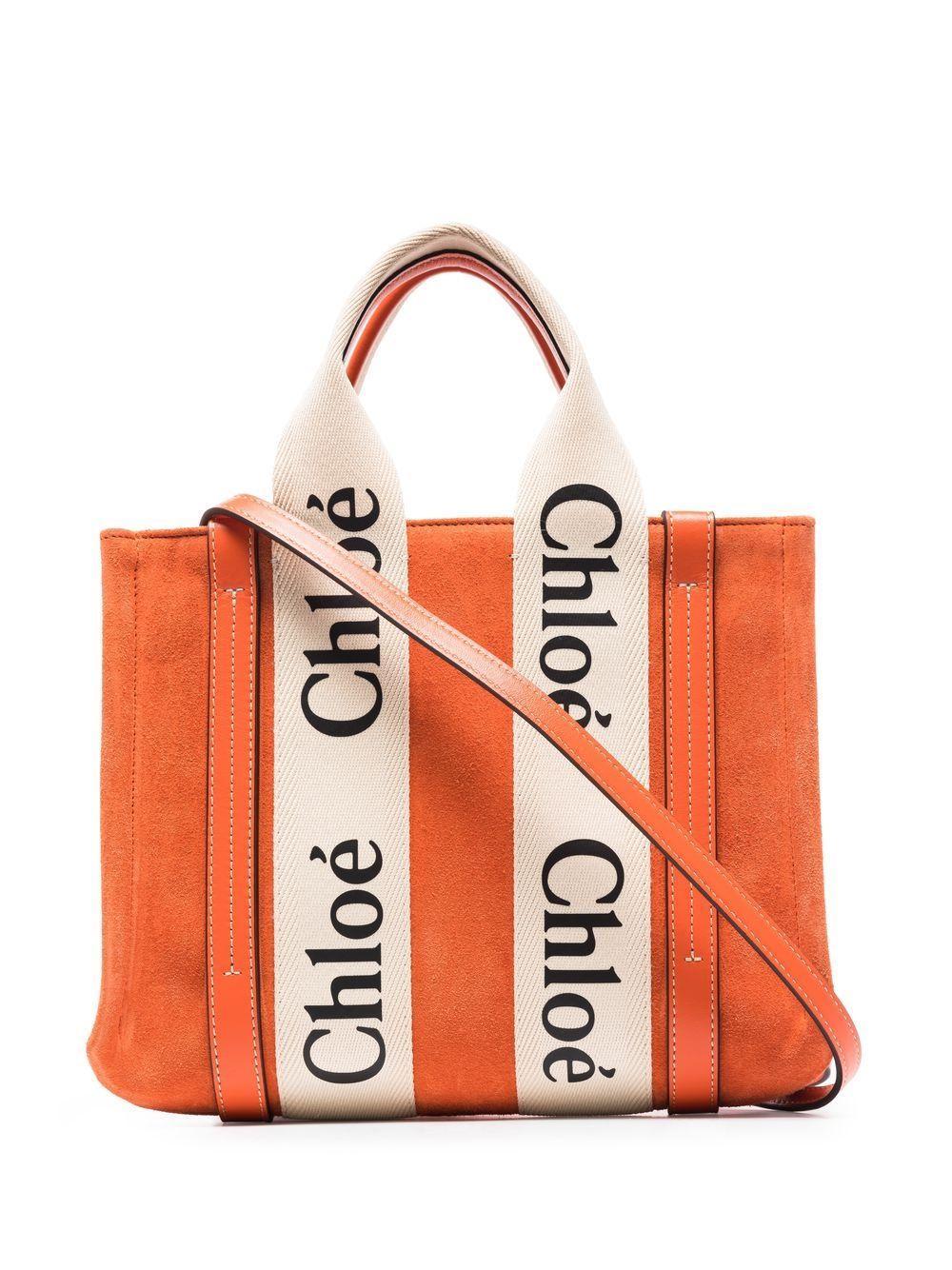 Small Woody Tote Bag In Orange Product Image