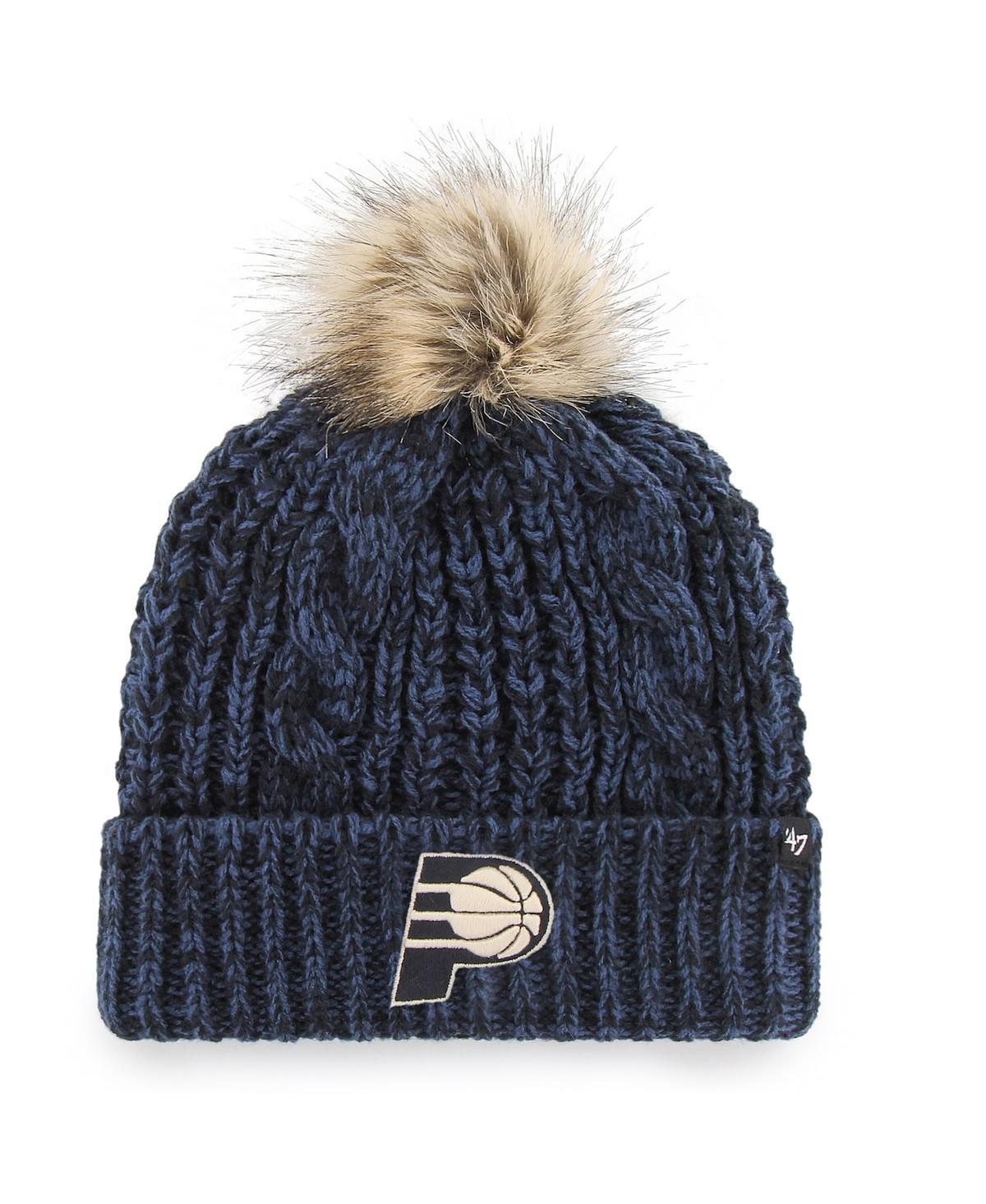 Womens 47 Indiana Pacers Meeko Cuffed Knit Hat with Pom, Blue Product Image