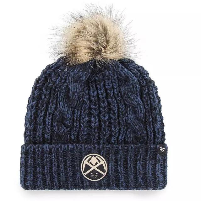 Womens 47 Navy Denver Nuggets Meeko Cuffed Knit Hat with Pom, Nug Blue Product Image