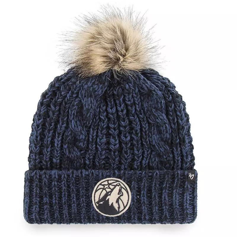 Womens 47 Minnesota Timberwolves Meeko Cuffed Knit Hat with Pom, Blue Product Image