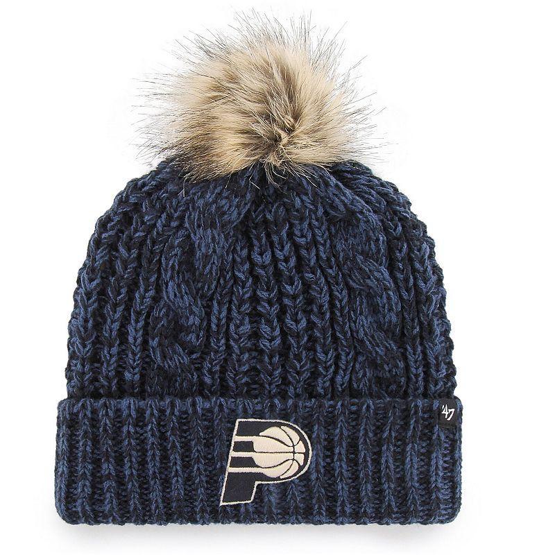 Womens 47 Indiana Pacers Meeko Cuffed Knit Hat with Pom, Blue Product Image