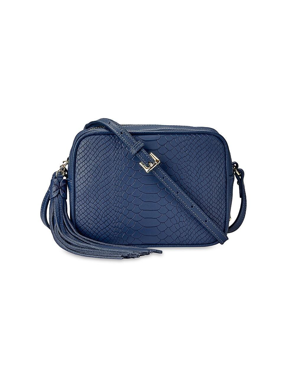 Womens Madison Python-Embossed Leather Crossbody Bag Product Image