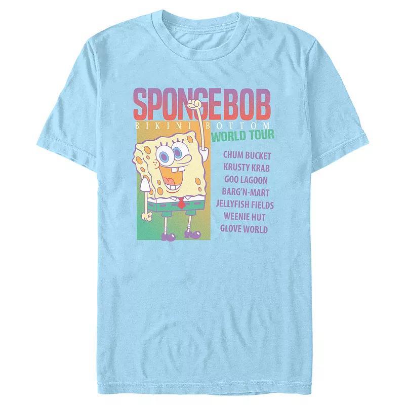 Mens SpongeBob SquarePants Bikini Bottom World Tour Graphic Tee Product Image