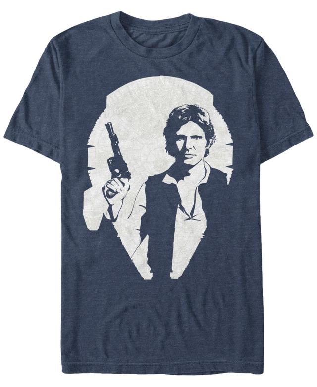 Mens Star Wars Han Solo Tee Navy Grey Product Image