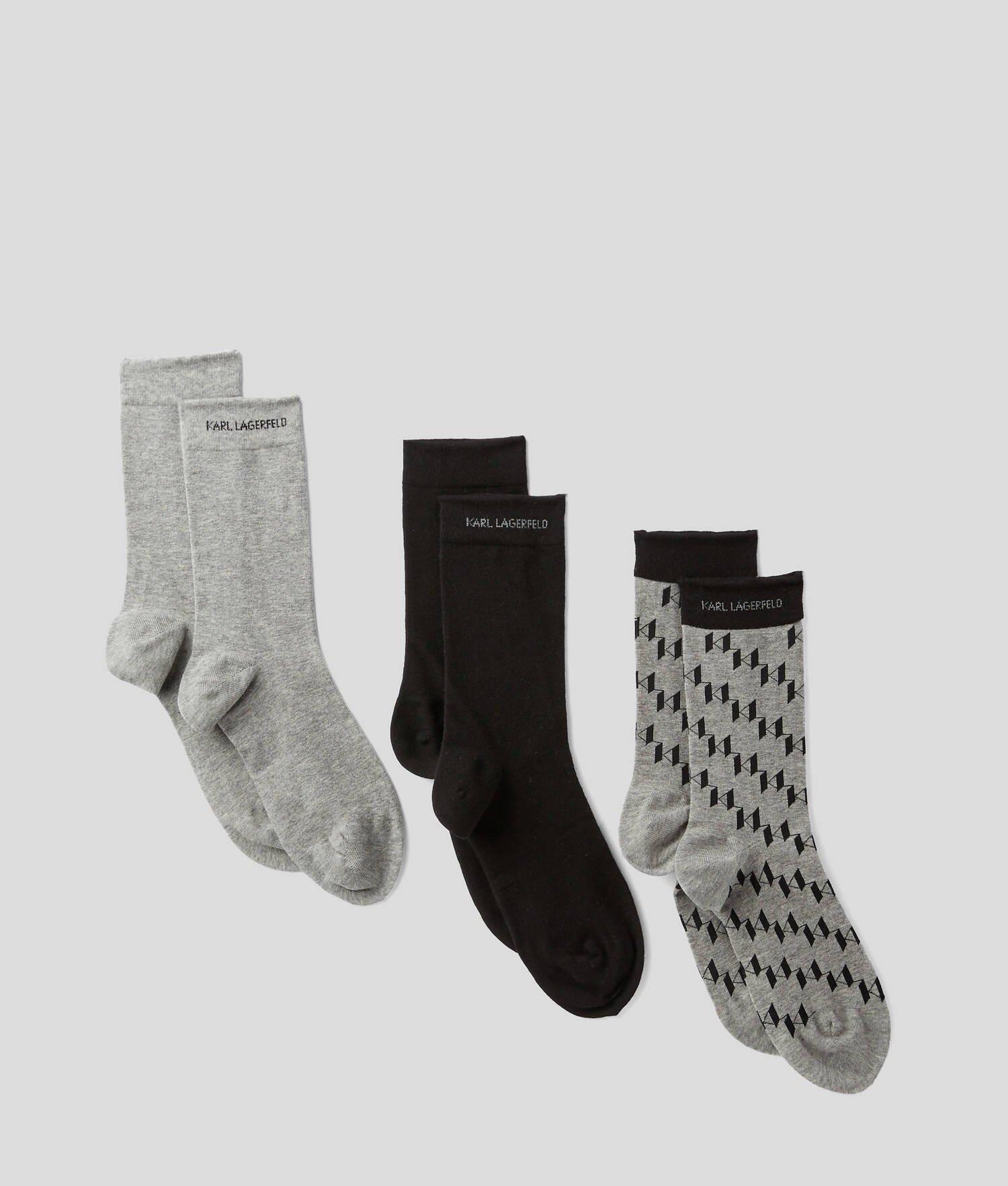 K/MONOGRAM SOCKS - 3 PACK Product Image