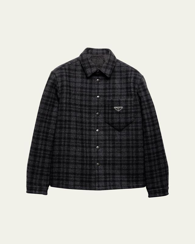 Mens Wool Check Overshirt Product Image