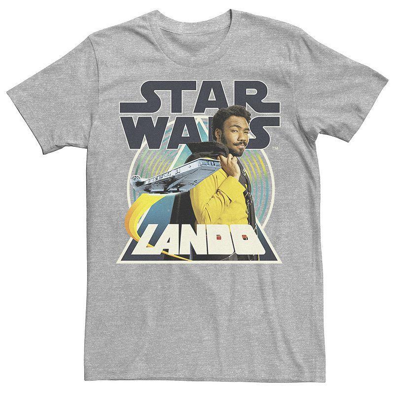 Mens Star Wars Han Solo Movie Lando Geo Triangle Tee Athletic Grey Product Image