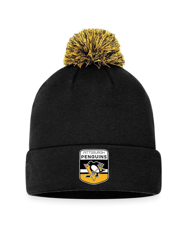 Mens Fanatics Black Pittsburgh Penguins 2023 Nhl Draft Cuffed Knit Hat with Pom Product Image