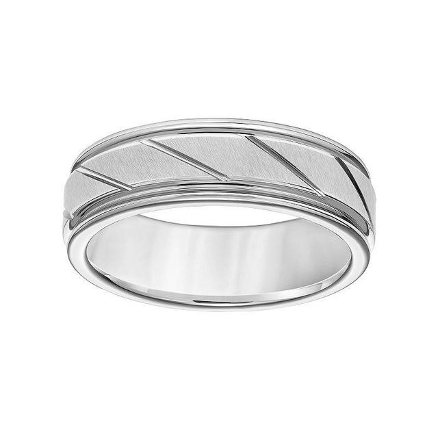 AXL Tungsten Carbide Mens Wedding Band Grey Product Image