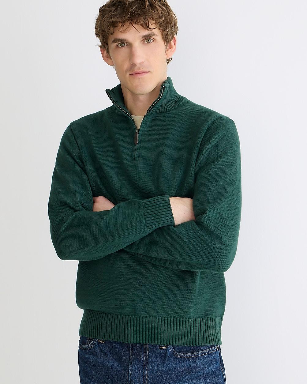 Heritage cotton half-zip sweater Product Image