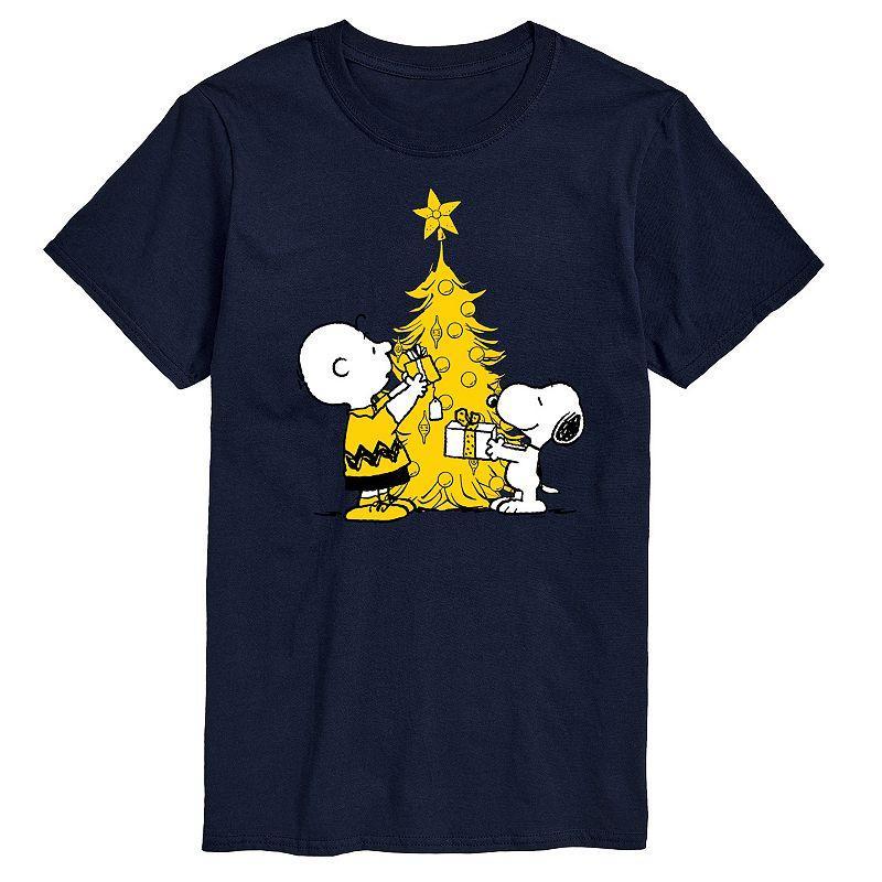 Mens Peanuts Xmas Charlie Snoopy Graphic Tee Product Image