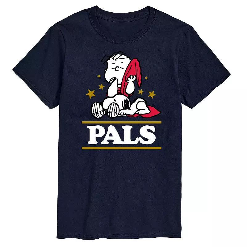 Big & Tall Peanuts PALS Tee, Mens Blue Product Image