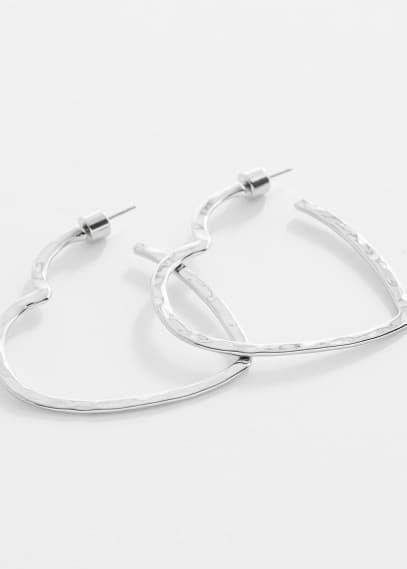 MANGO - Heart-shape earrings - One size - Women Product Image