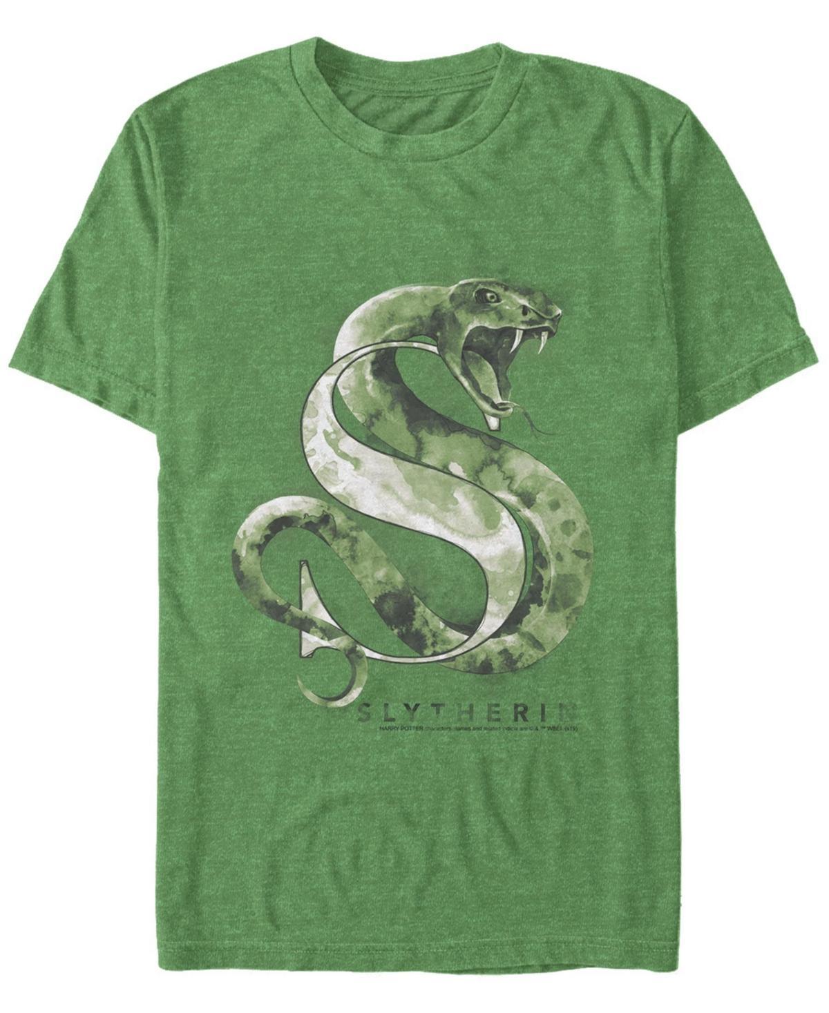 Mens Harry Potter Slytherin House Watercolor Tee Silver Product Image