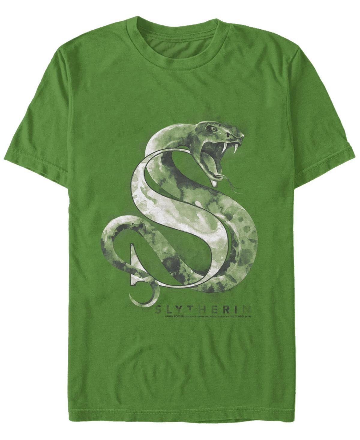 Mens Harry Potter Slytherin House Watercolor Tee Silver Product Image