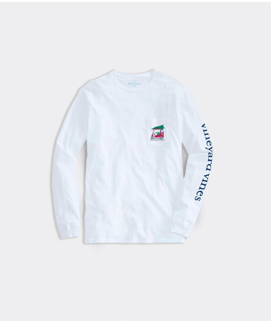 Christmas Golf Cart Long-Sleeve Tee Product Image